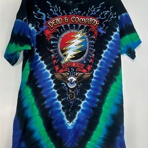 Grateful Dead & Company 2015 Liquid Blue Tie Dye Tour T Shirt Men's Size L